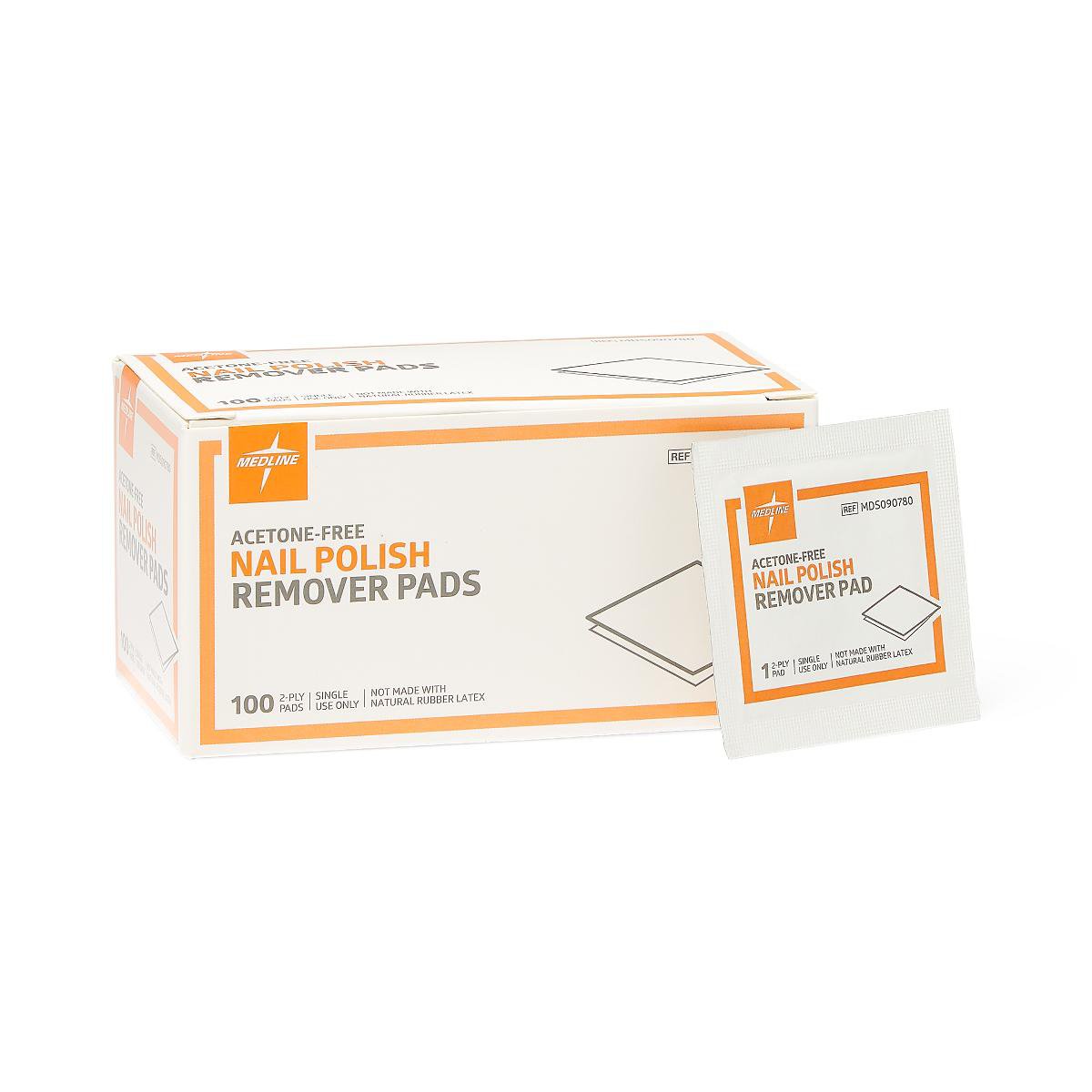 Nail Polish Remover Pad Medline 1-1/4 X 3 Inch - BeHope