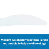 Knife McKesson Medium Weight White Polypropylene - BeHope