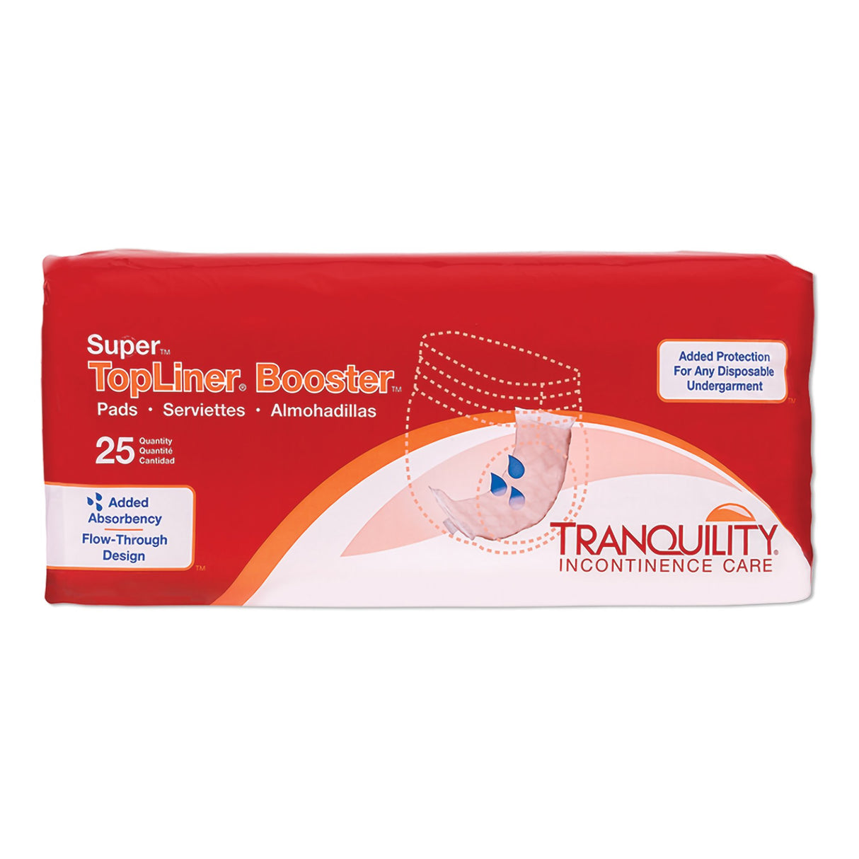 Booster Pad Tranquility TopLiner 4-1/4 X 15 Inch Heavy Absorbency Super Absorbent Core Super