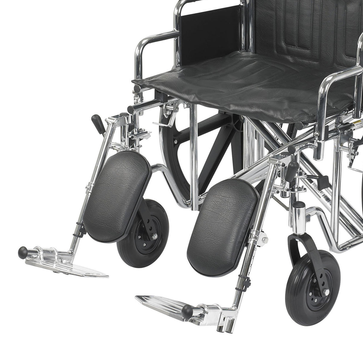 Bariatric Wheelchair McKesson Dual Axle Desk Length Arm Swing-Away Elevating Legrest Black Upholstery 22 Inch Seat Width Adult 450 lbs. Weight Capacity - BeHope
