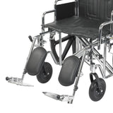 Bariatric Wheelchair McKesson Dual Axle Desk Length Arm Swing-Away Elevating Legrest Black Upholstery 22 Inch Seat Width Adult 450 lbs. Weight Capacity - BeHope