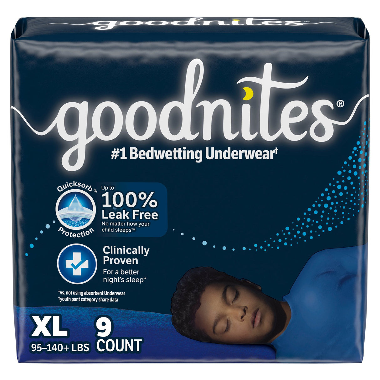 Male Youth Absorbent Underwear GoodNites Pull On with Tear Away Seams 14 to 20 / X-Large Disposable Heavy Absorbency