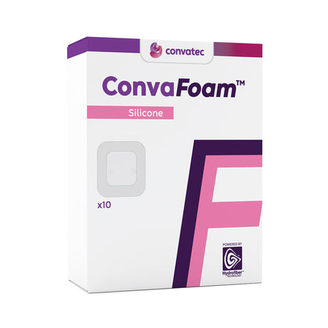 Foam Dressing ConvaFoam™ Silicone 4 X 4 Inch With Border Film Backing Silicone Adhesive Square Sterile - BeHope