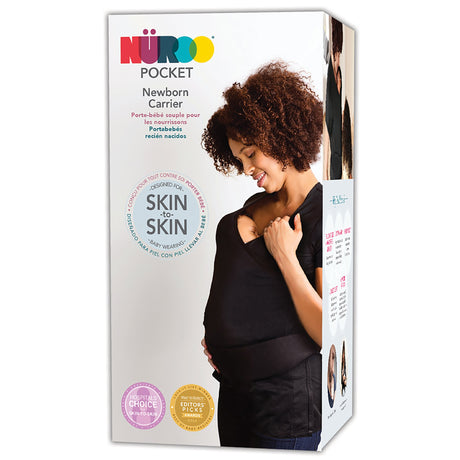 Baby Carrier Shirt NuRoo® Pocket 2X-Large Black Short Sleeve Female - BeHope