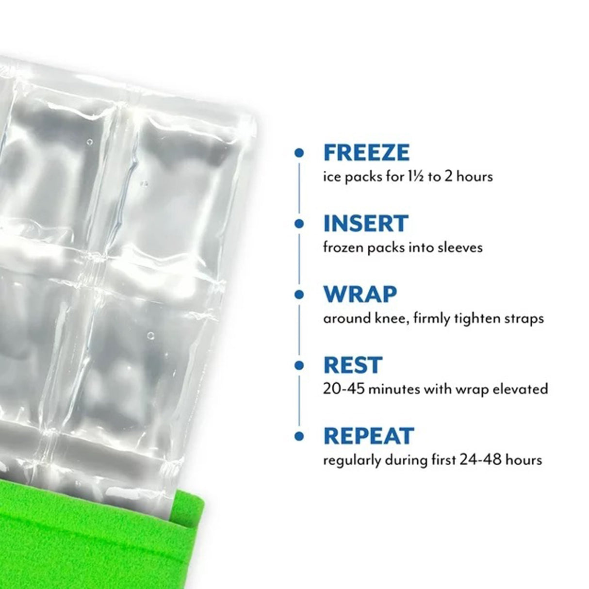 Cold Pack with Wrap Polar Ice® Knee Large 13 X 26 Inch Nylon / Polyester / Water Reusable - BeHope
