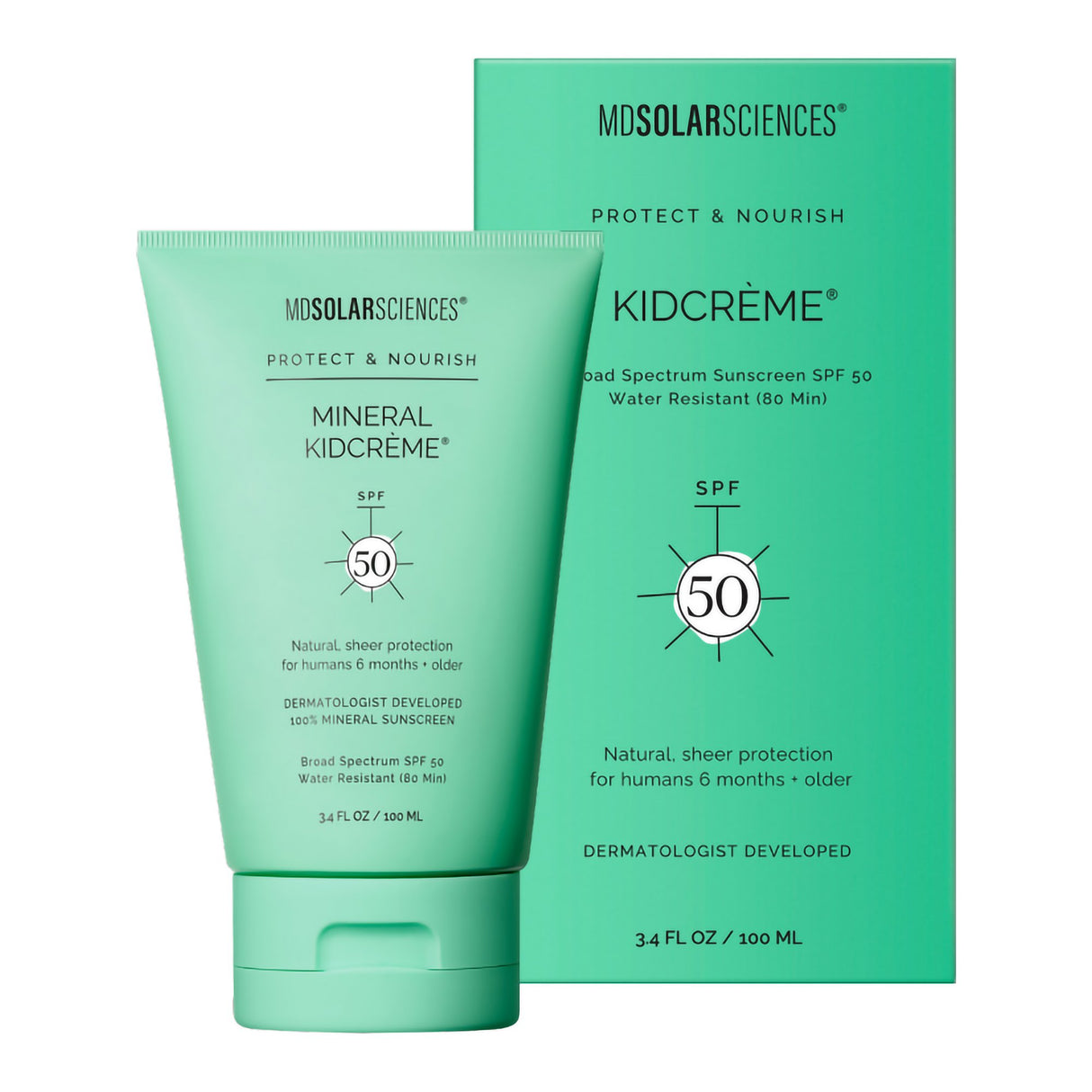 Sunscreen MDSolarSciences® Mineral KidCrème® SPF 50 Cream 3.4 oz. Tube - BeHope