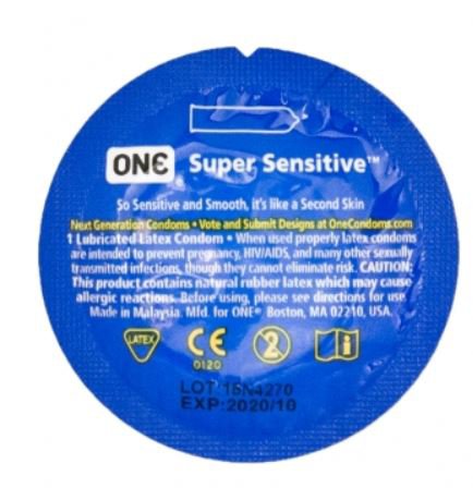 Condom ONE Lubricated One Size Fits Most 1,000 per Box - BeHope