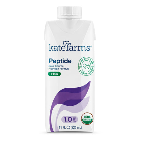 Oral Supplement Kate Farms Peptide 1.0 Plain Flavor Liquid 11 oz. Carton - BeHope