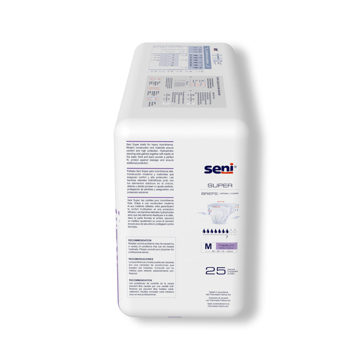 Unisex Adult Incontinence Brief Seni® Super Medium Disposable Heavy Absorbency - BeHope