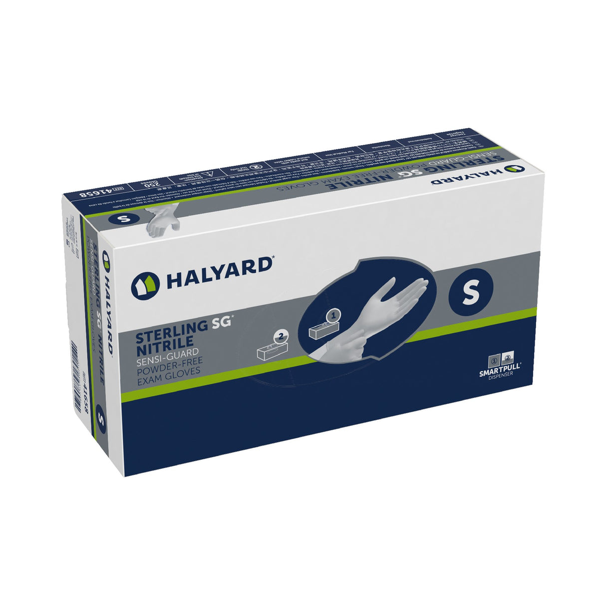 Exam Glove STERLING SG® Small NonSterile Nitrile Standard Cuff Length Textured Fingertips Gray Chemo Tested - BeHope