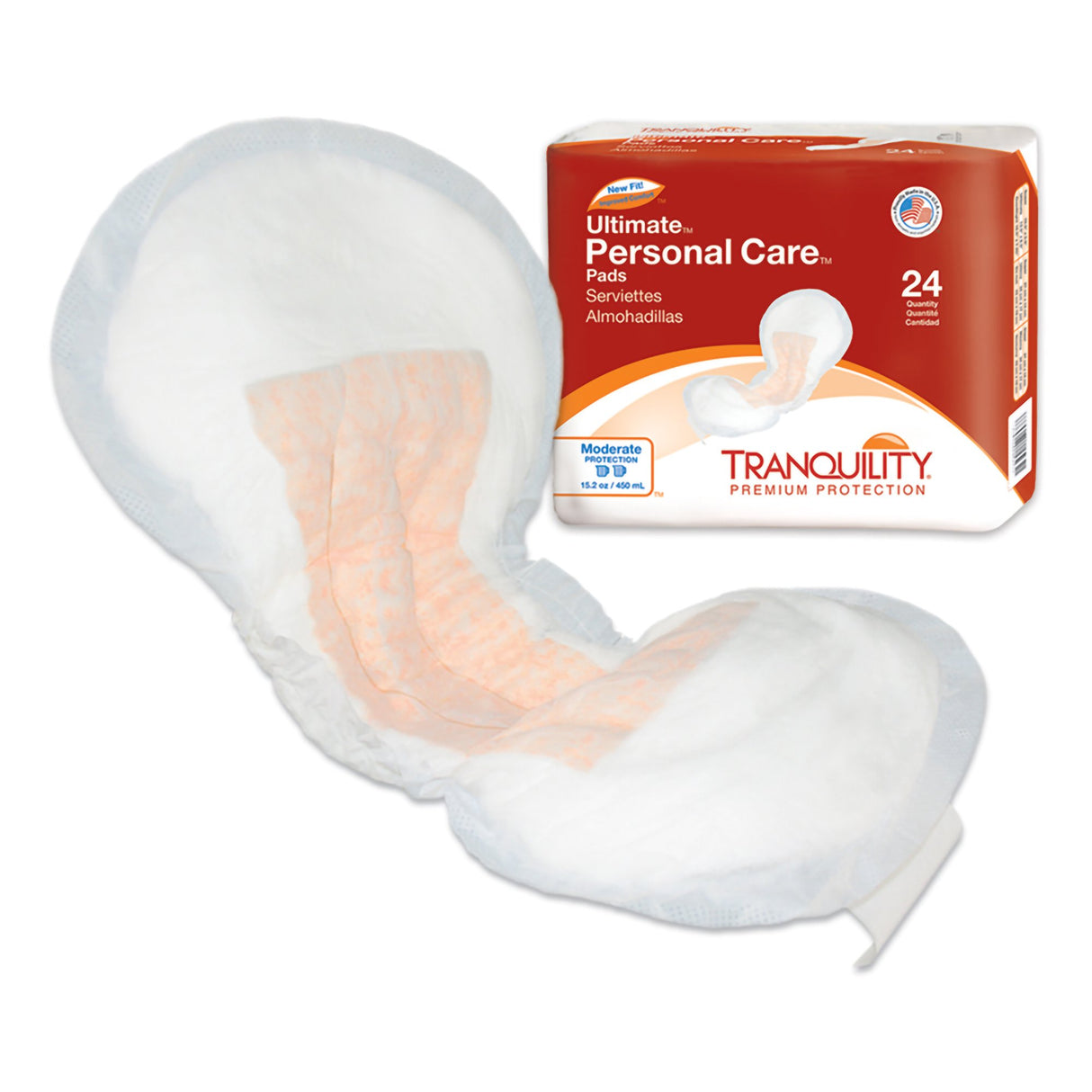 Bladder Control Pad Tranquility® Personal Care 6-1/2 X 13-1/2 Inch Heavy Absorbency Super Absorbent Core One Size Fits Most - BeHope