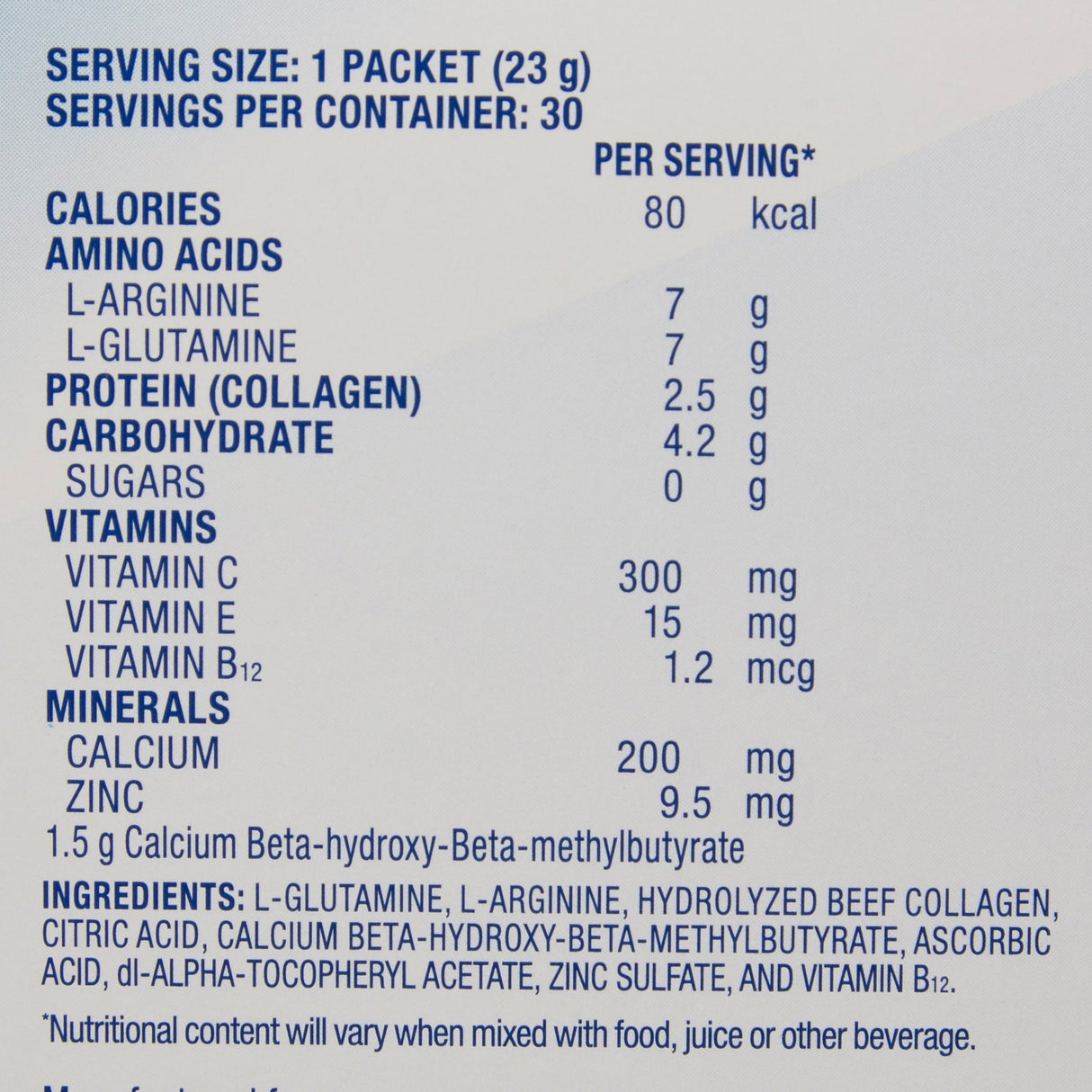 Oral Supplement Juven® Unflavored Powder 0.82 oz. Individual Packet - BeHope