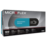 Exam Glove MICROFLEX® MidKnight™ Touch 93-732 X-Small NonSterile Nitrile Standard Cuff Length Textured Fingertips Black Not Rated - BeHope