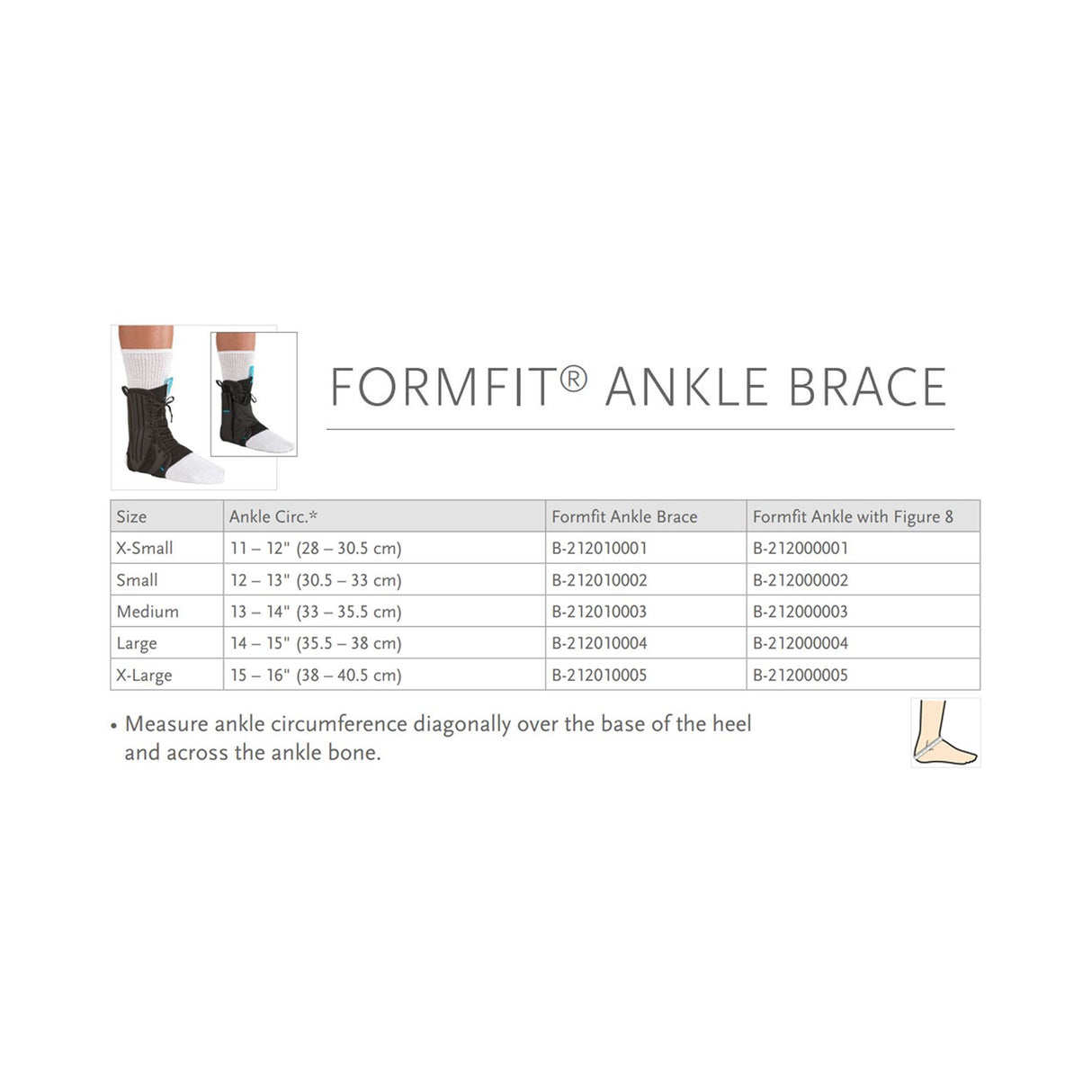 Ankle Brace Ossur FormFit Small Lace-Up Foot