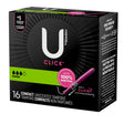 Tampon U by Kotex® Click® Super Absorbency Plastic Applicator Individually Wrapped - BeHope
