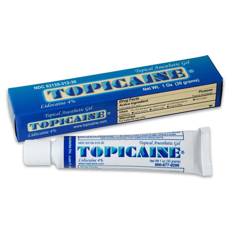 Topical Pain Relief Topicaine 4% Strength Lidocaine Topical Gel 30 Gram - BeHope
