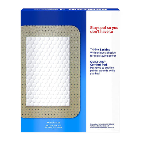 Adhesive Strip Band-Aid® Plastic Tan 2-7/8 X 4 Inch Sterile - BeHope
