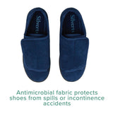 Slippers Silverts® Female Adult Size 6 / 2X-Wide Hard Sole Single Patient Use Navy Blue - BeHope