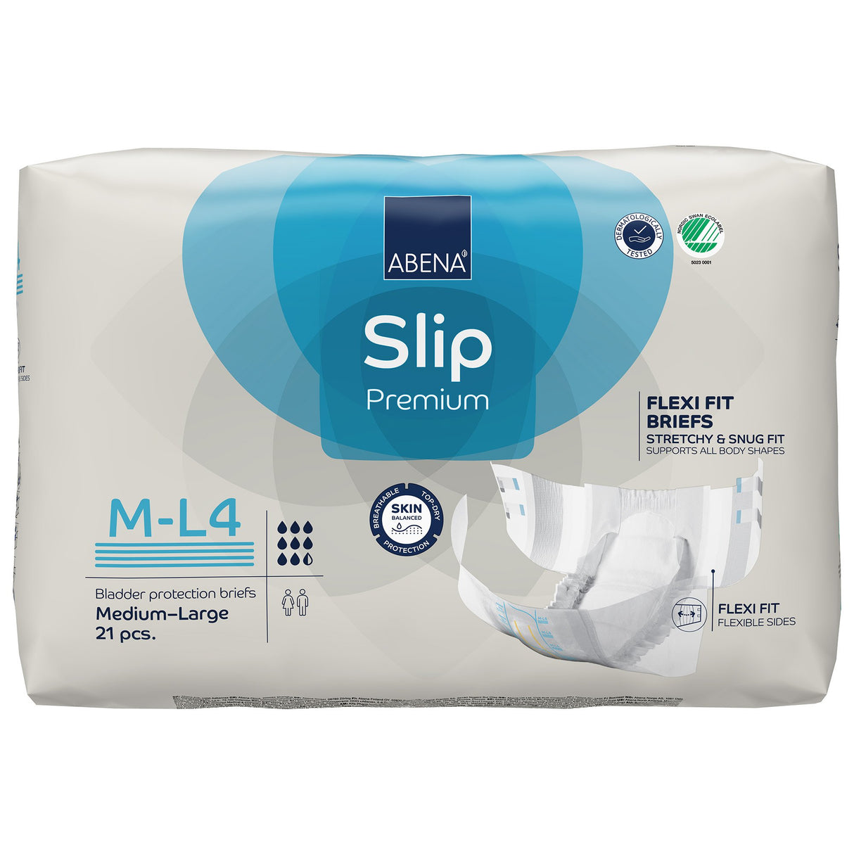 Unisex Adult Incontinence Brief Abena Slip Flexi Fit Medium / Large Disposable Heavy Absorbency - BeHope