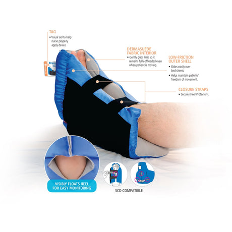 Heel Protection Boot Prevalon Heel Protector I One Size Fits Most Black / Blue