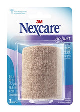 Cohesive Bandage Nexcare™ No Hurt 3 Inch X 2-1/5 Yard Self-Adherent Closure Tan NonSterile Standard Compression - BeHope