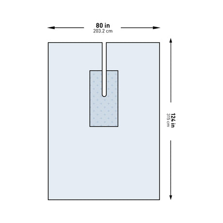 Orthopedic Drape McKesson U-Drape with Split 80 W X 124 L Inch Sterile - BeHope