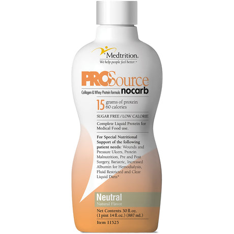 Oral Supplement ProSource™ NoCarb Neutral Flavor Liquid 30 oz. Bottle - BeHope