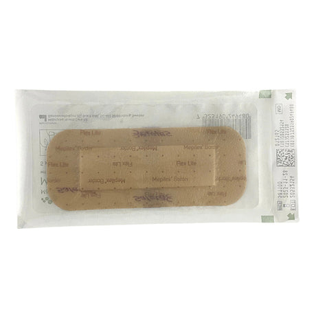 Thin Foam Dressing Mepilex® Border Flex Lite 2 X 5 Inch With Border Film Backing Silicone Adhesive Rectangle Sterile - BeHope