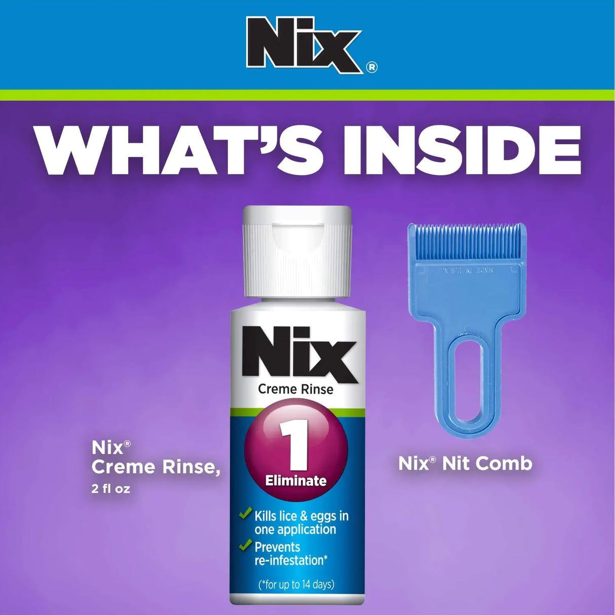 Lice Treatment Kit Nix 2 oz. Flip Top Bottle Scented