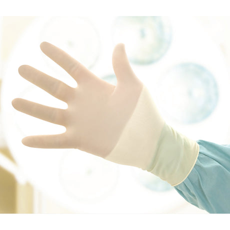 Surgical Glove Biogel® Surgeons Size 6.5 Sterile Latex Standard Cuff Length Micro-Textured Straw Not Chemo Approved - BeHope