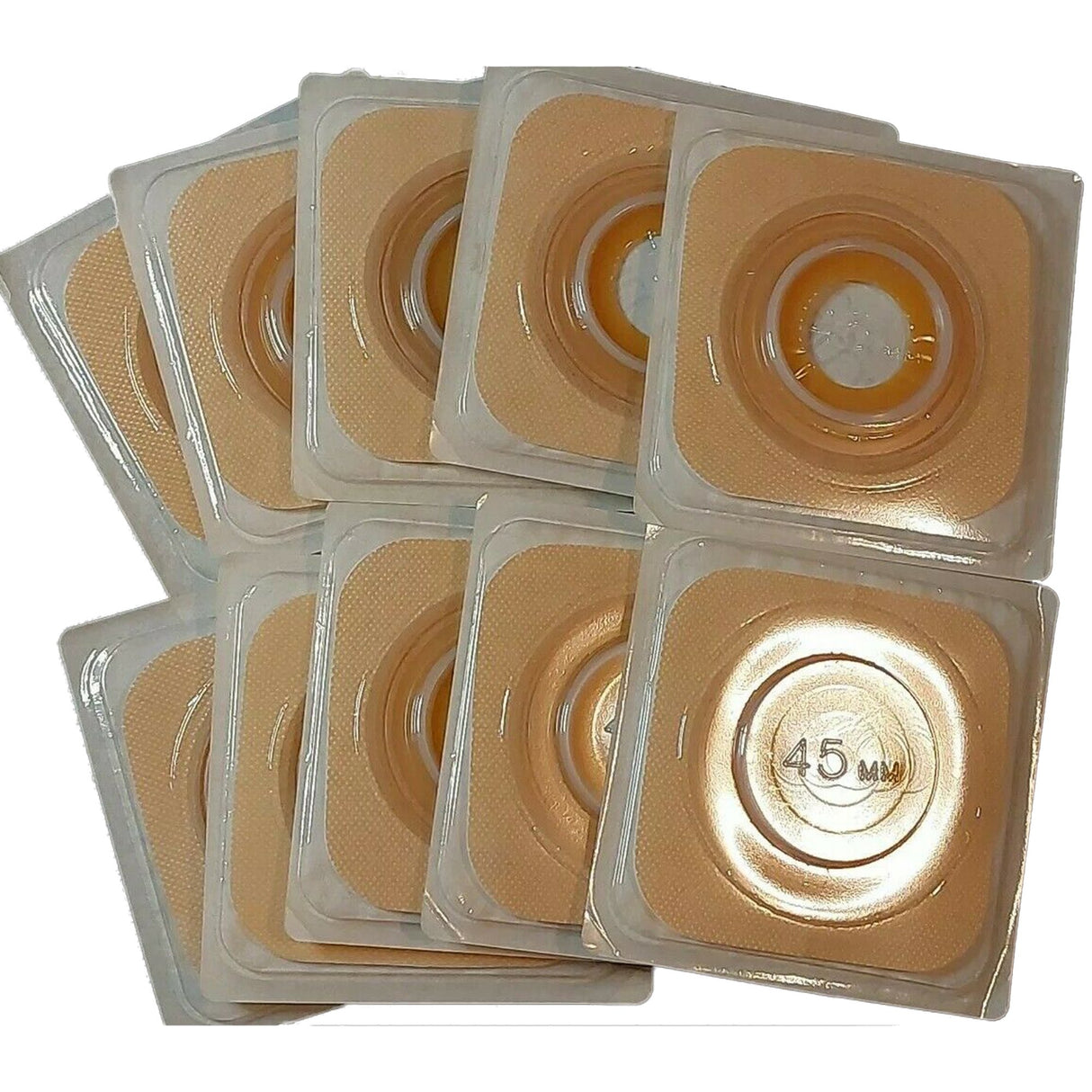 Ostomy Barrier Sur-Fit Natura® Precut, Standard Wear Stomahesive® Adhesive 45 mm Flange Sur-Fit® Natura® System Hydrocolloid 1-1/4 Inch Opening 4 X 4 Inch - BeHope
