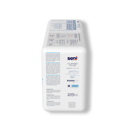 Unisex Adult Incontinence Brief Seni Classic Plus Medium Disposable Moderate Absorbency