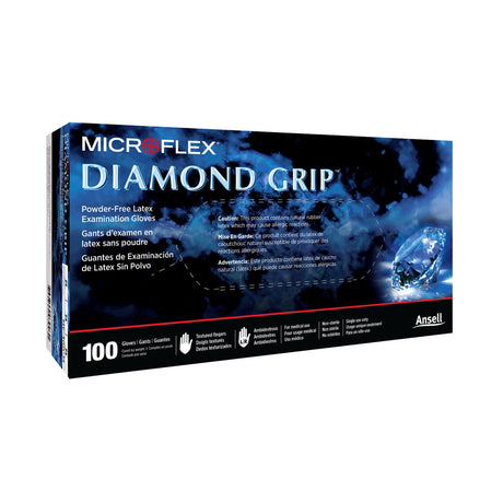 Exam Glove Diamond Grip™ Small NonSterile Latex Standard Cuff Length Textured Fingertips White Not Rated - BeHope