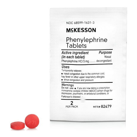 Sinus Relief McKesson Brand 5 mg Strength Tablet 2 per Pack - BeHope