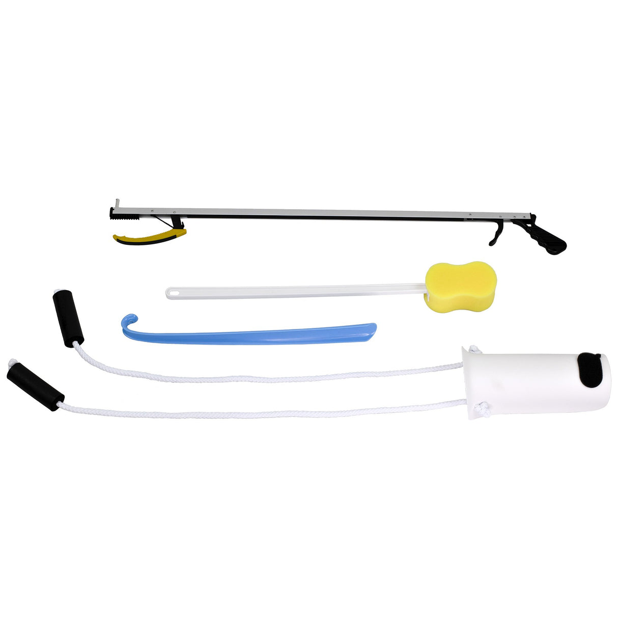 ADL Hip / Knee Equipment Kit FabLife Standard Reacher - 32 Inch Length / Shoehorn - 18 Inch Length - BeHope