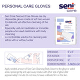 Wash Glove Seni Care 6 X 9 Inch White Disposable