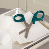 Trauma Shears McKesson Medicut™ Green 7-1/4 Inch Length Medical Grade Stainless Steel NonSterile Finger Ring Handle Blunt Tip / Blunt Tip