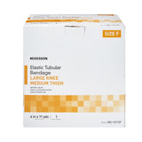 Elastic Tubular Support Bandage McKesson Spandagrip™ 4 Inch X 11 Yard Large Knee / Medium thigh Pull On Natural NonSterile Size F Standard Compression - BeHope