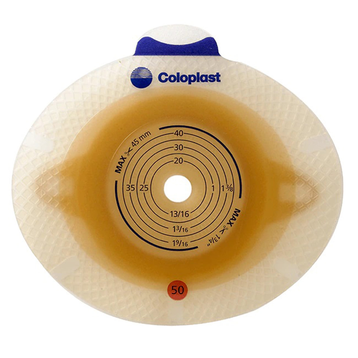 Ostomy Barrier SenSura® Click Xpro Trim to Fit, Extended Wear Double Layer Adhesive 70 mm Flange Yellow Code System 3/8-2-1/2 Inch Opening - BeHope