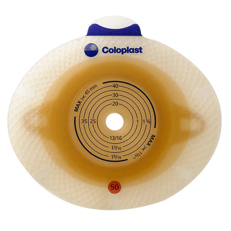 Ostomy Barrier SenSura® Click Xpro Trim to Fit, Extended Wear Double Layer Adhesive 70 mm Flange Yellow Code System 3/8-2-1/2 Inch Opening - BeHope