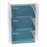 Glove Box Holder Horizontal Mounted 3-Box Capacity Clear 4-1/8 X 11-1/4 X 15-1/2 Inch Plastic - BeHope