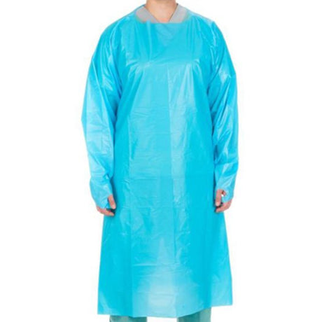 Protective Procedure Gown Cardinal Health™ One Size Fits Most Blue NonSterile Not Rated Disposable - BeHope