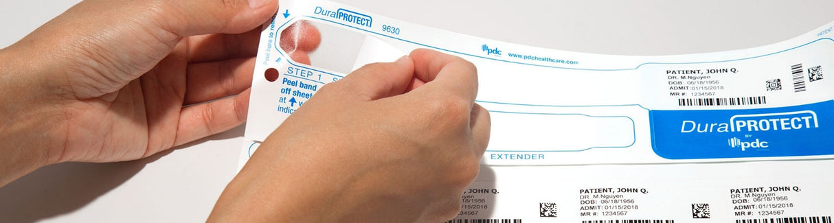 Identification Wristband With Extender Laser Print Adhesive Closure Without Legend - Behope