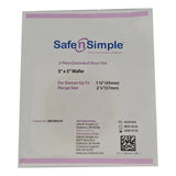 Ostomy Barrier Trim to Fit, Extended Wear Adhesive Tape Collar 57 mm Flange Red Code System Up to 1-3/4 Inch Opening 5 X 5 Inch - BeHope