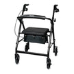 4 Wheel Rollator McKesson Black Adjustable Height / Folding Aluminum Frame - BeHope