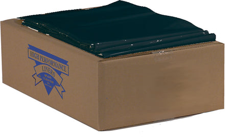 Trash Bag Colonial Bag 56 gal. Black LLDPE 1.8 mil 43 X 47 Inch X-Seal Bottom Flat Pack - BeHope
