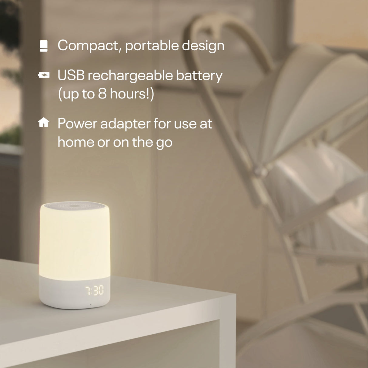 Sound Machine with Night Light Nanit 3-1/2 X 3-1/2 X 5-1/4 Inch - BeHope