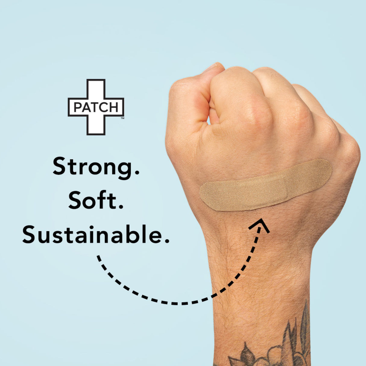 Adhesive Strip Patch™ Bamboo Tan 3/4 X 3 Inch Sterile - BeHope