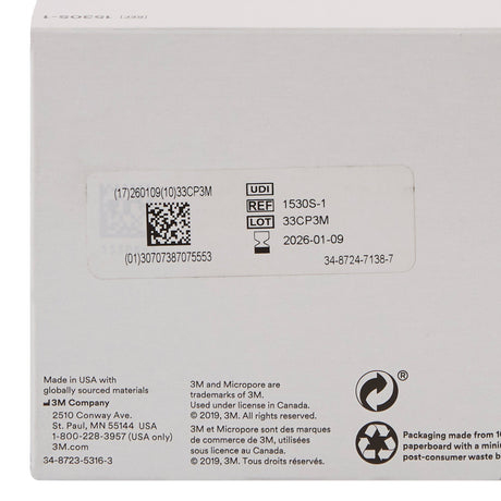 Medical Tape 3M™ Micropore™ White 1 Inch X 1-1/2 Yard Paper NonSterile - BeHope