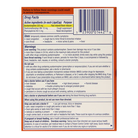 Cold and Cough Relief Vicks® 325 mg - 10 mg - 5 mg Strength Gelcap 16 per Box - BeHope